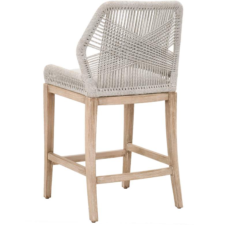 Image 4 Loom 30" Taupe White Rope and Natural Gray Bar Stool more views