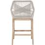 Loom 30" Taupe White Rope and Natural Gray Bar Stool