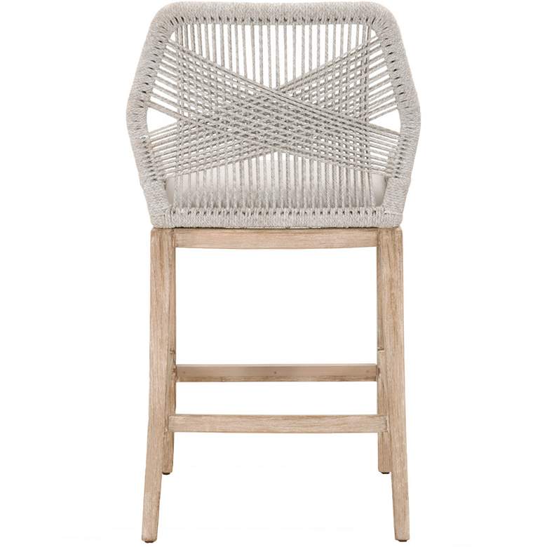 Image 5 Loom 30" Taupe White Rope and Natural Gray Bar Stool more views
