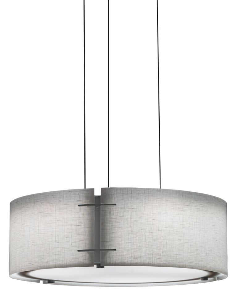 Loom 36'' Dia. Modern Linen Pendant LED