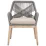 Loom Arm Chair, Platinum Rope, Light Gray, Set of 2