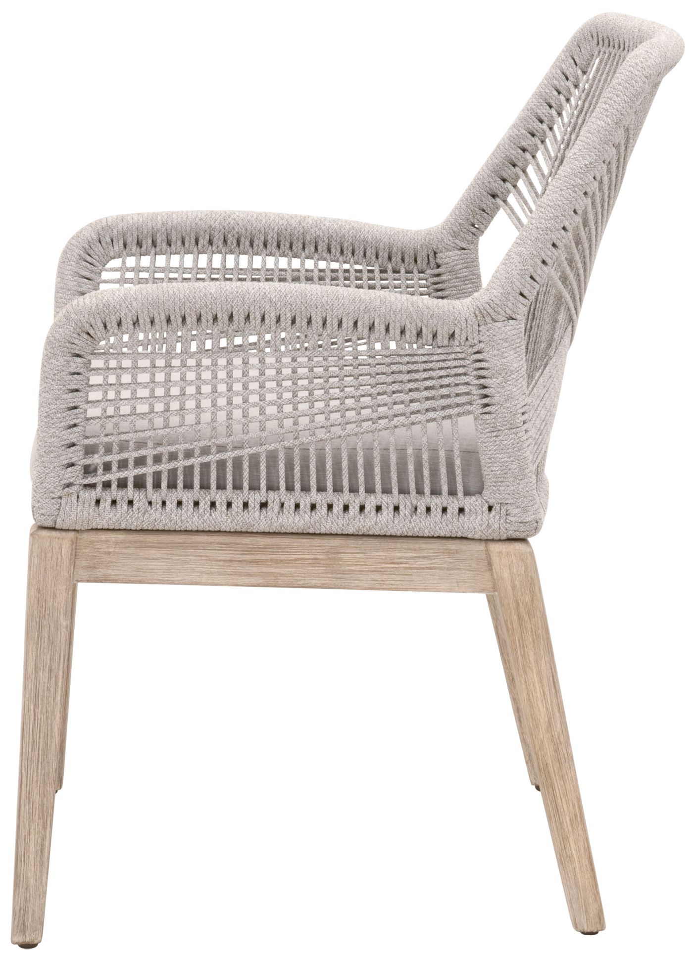 Image 7 Loom Arm Chair, Taupe & White Flat Rope, Performance Pumice, Set of 2 more views