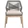 Loom Dining Chair, Platinum Rope, Light Gray, Set of 2