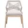 Loom Dining Chair, Taupe & White Flat Rope, Performance Pumice, Set of 