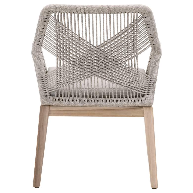 Image 5 Loom Outdoor Arm Chair, Taupe & White Rope, Performance Pumice, Set of more views