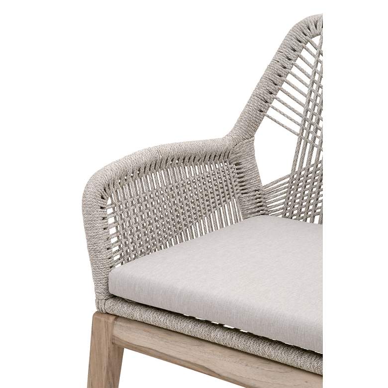 Image 6 Loom Outdoor Arm Chair, Taupe & White Rope, Performance Pumice, Set of more views