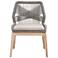 Loom Outdoor Dining Chair, Platinum Rope, Performance Smoke Gray, Set of 2