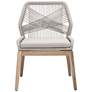 Loom Outdoor Dining Chair, Taupe &#38; White Flat Rope, Set of 2
