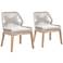 Loom Taupe and White Flat Rope Dining Chairs Set of 2