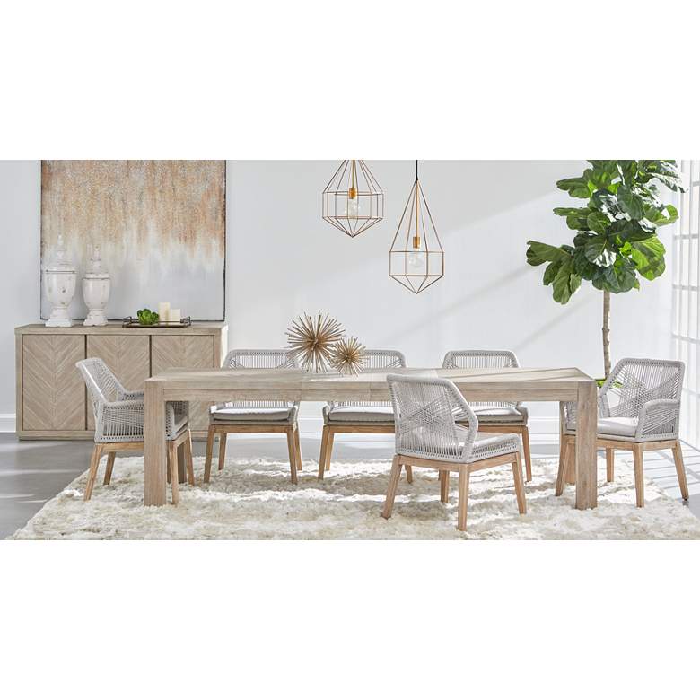 Image 1 Loom Taupe and White Flat Rope Dining Chairs Set of 2