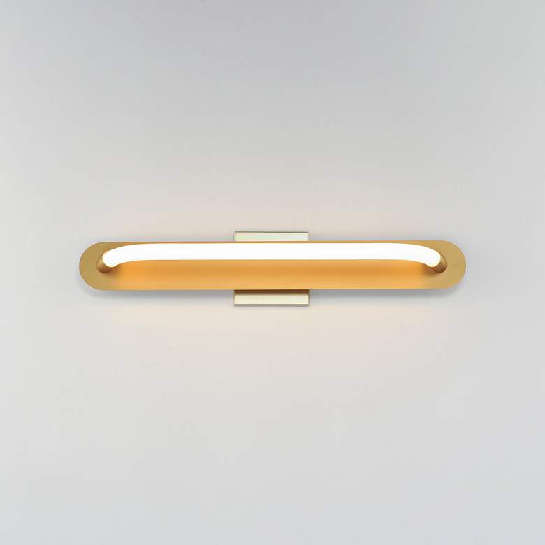 Image 1 Loop 24" LED Wall Sconce Gold