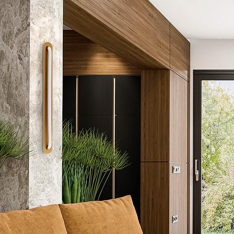 Image 6 Loop 24" LED Wall Sconce Gold more views