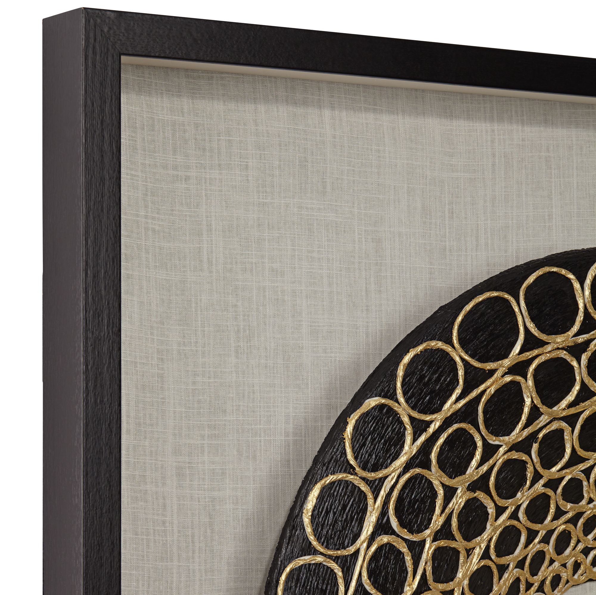 Loop 35 1/2" Square Black Shadow Box Framed Wall Art 526R0 Lamps Plus