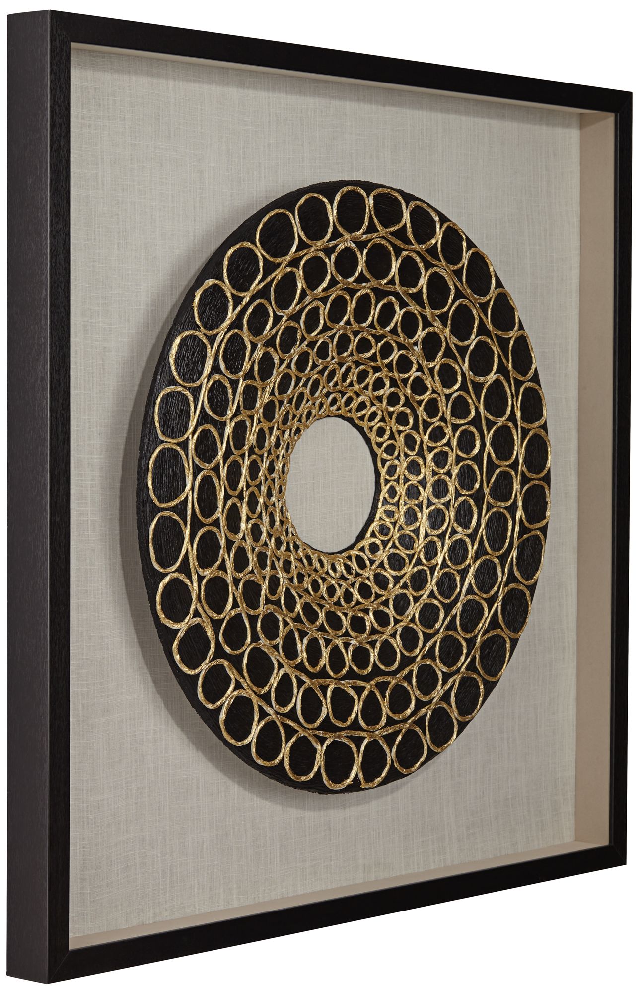 Loop 35 1/2" Square Black Shadow Box Framed Wall Art 526R0 Lamps Plus