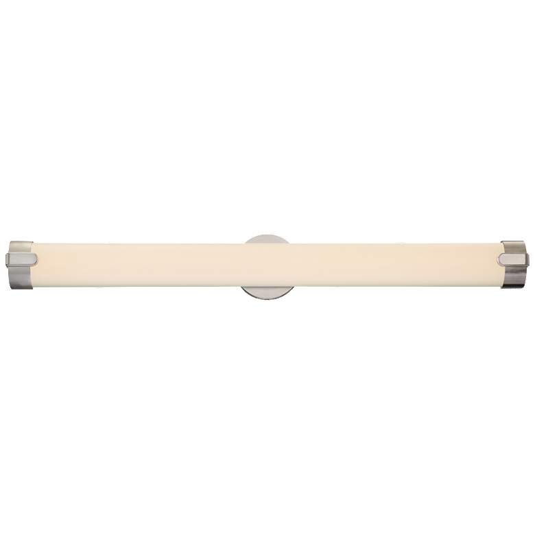 Image 1 Loop 36 in.; LED Wall Sconce; Brushed Nickel Finish White Acrylic Lens