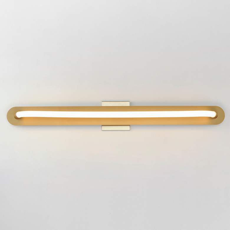 Image 1 Loop 36" LED Wall Sconce Gold