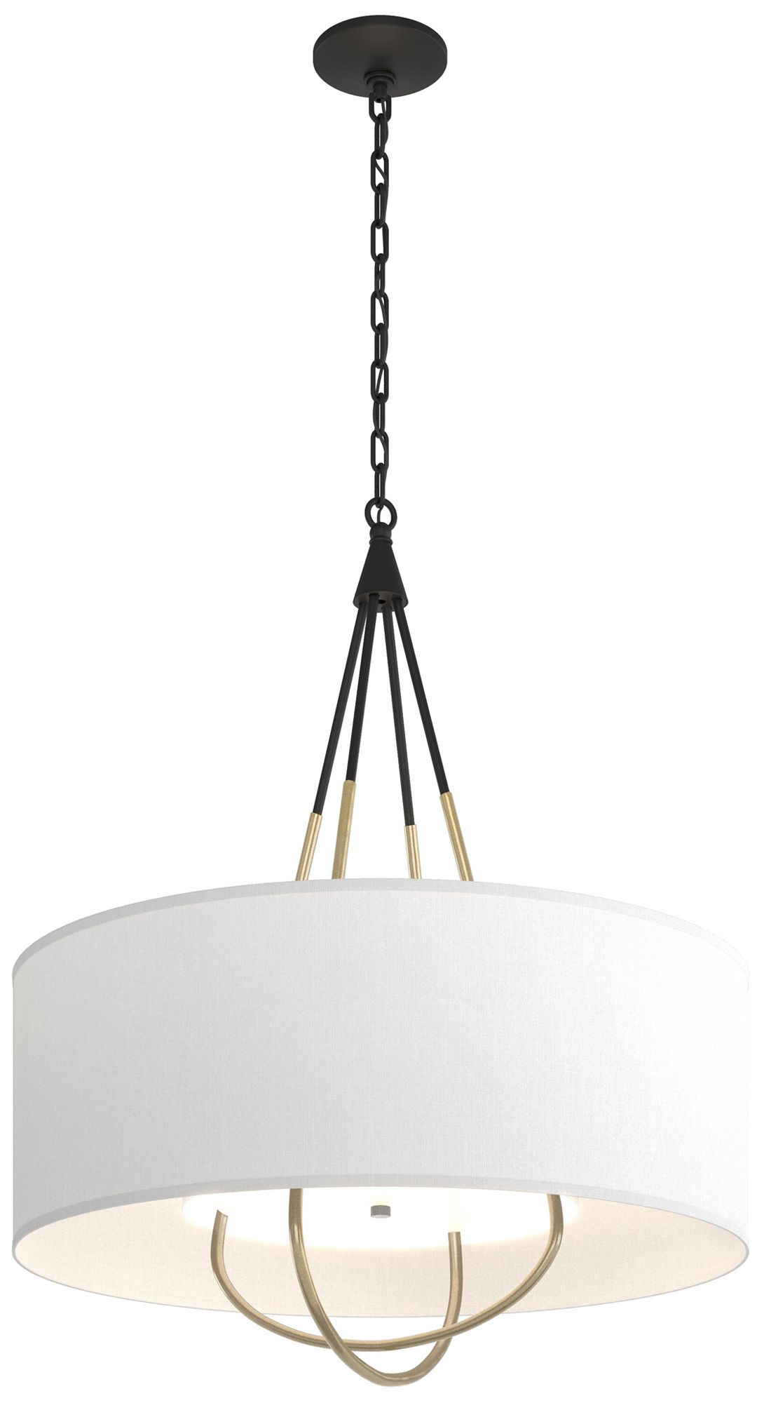 Loop Pendant - Black - Modern Brass - Anna Shade - Made to Order