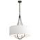 Loop Pendant - Bronze Finish - Bronze Accents - Natural Anna Shade