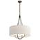Loop Pendant - Bronze Finish - Dark Smoke Accents - Flax Shade