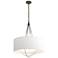 Loop Pendant - Bronze Finish - Platinum Accents - Natural Anna Shade