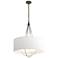 Loop Pendant - Bronze Finish - Sterling Accents - Natural Anna Shade