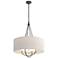Loop Pendant - Dark Smoke Finish - Dark Smoke Accents - Flax Shade