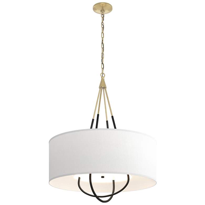 Image 1 Loop Pendant - Modern Brass - Black - Anna Shade