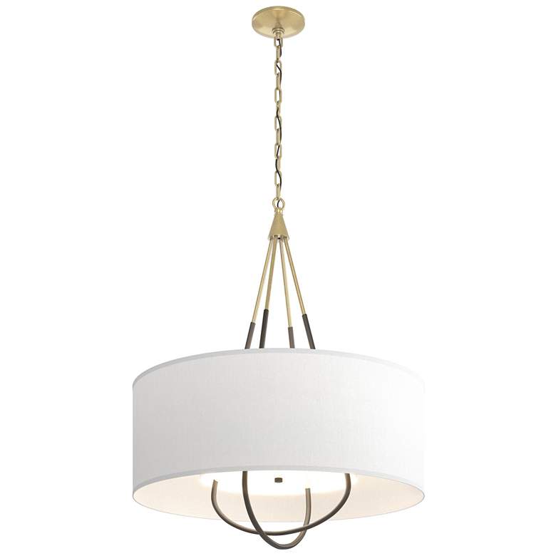Image 1 Loop Pendant - Modern Brass - Dark Smoke - Anna Shade