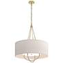 Loop Pendant - Modern Brass - Modern Brass - Flax Shade