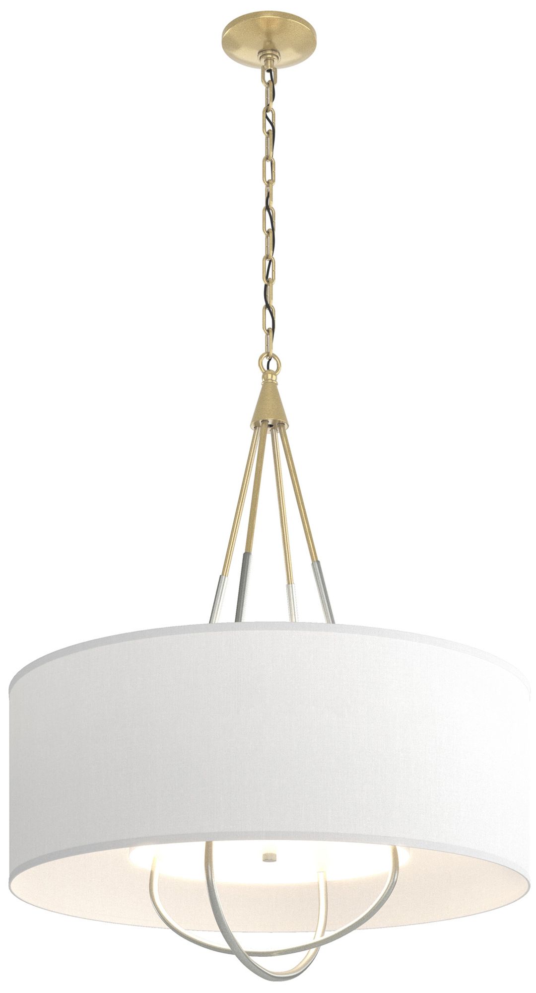 Loop Pendant - Modern Brass - Platinum - Anna Shade - Made to Order