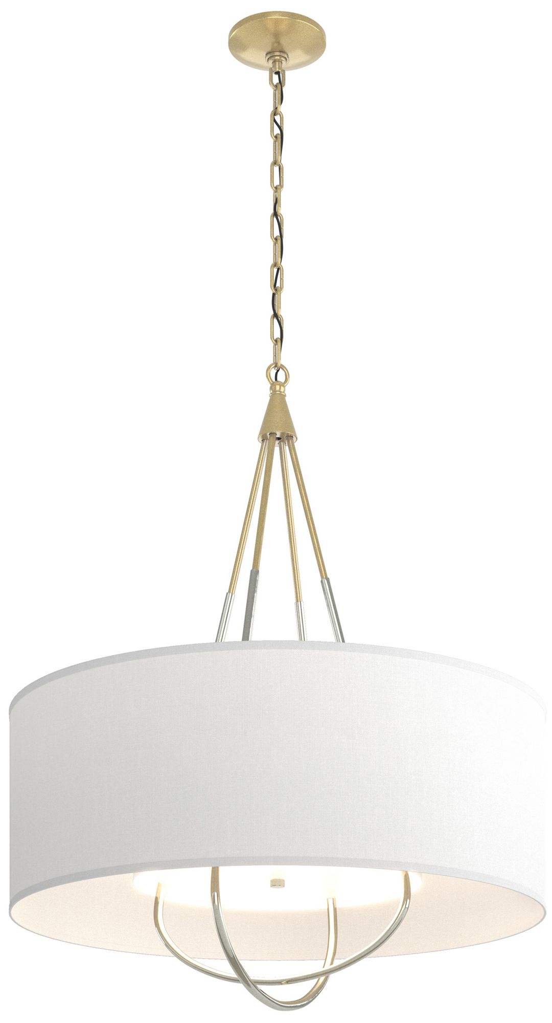 Loop Pendant - Modern Brass - Sterling - Anna Shade - Made to Order