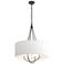 Loop Pendant - Natural Iron Finish - Bronze Accents - Natural Anna Shade
