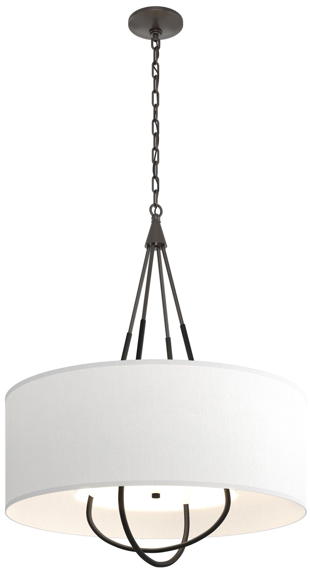 Loop Pendant - Oil Rubbed Bronze - Black - Anna Shade - Made to Order