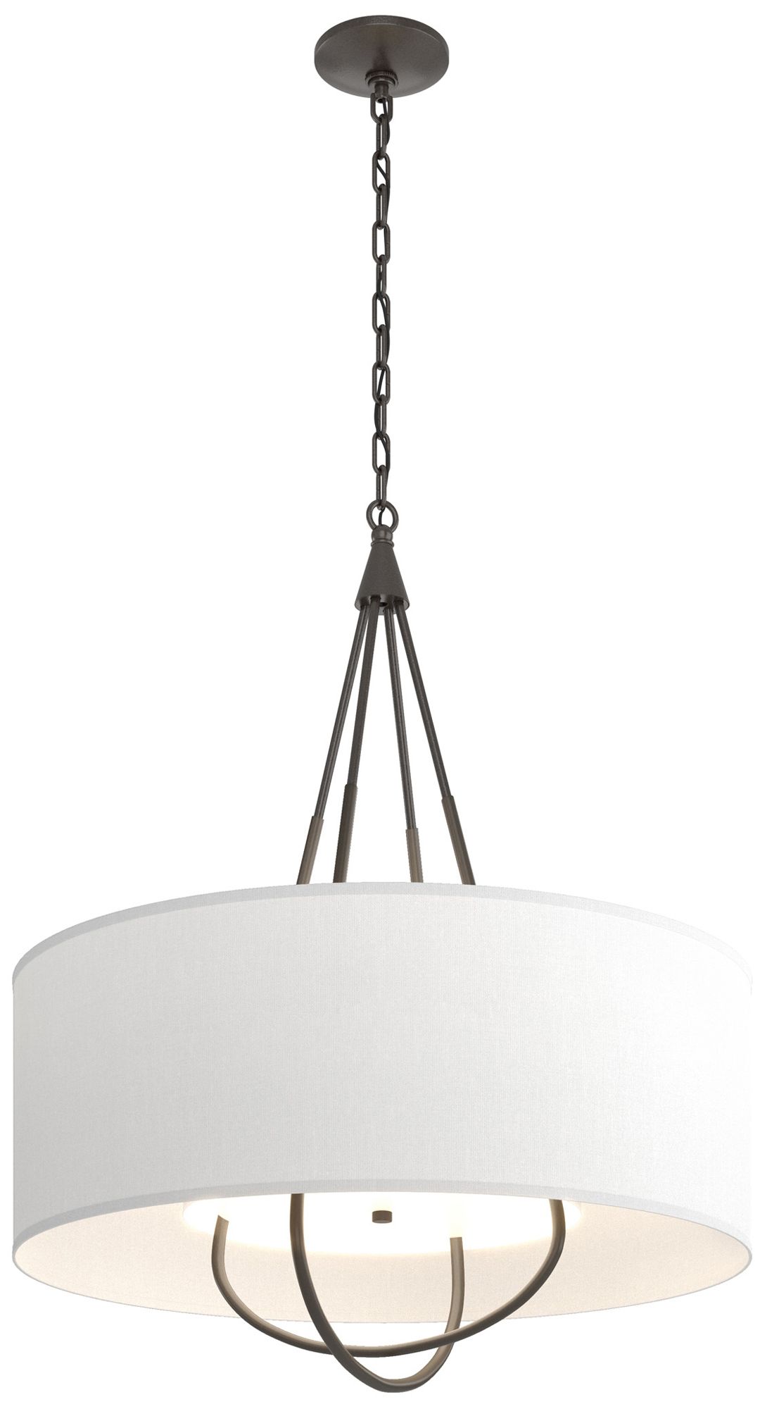Loop Pendant - Oil Rubbed Bronze - Dark Smoke - Anna Shade - Made to Order