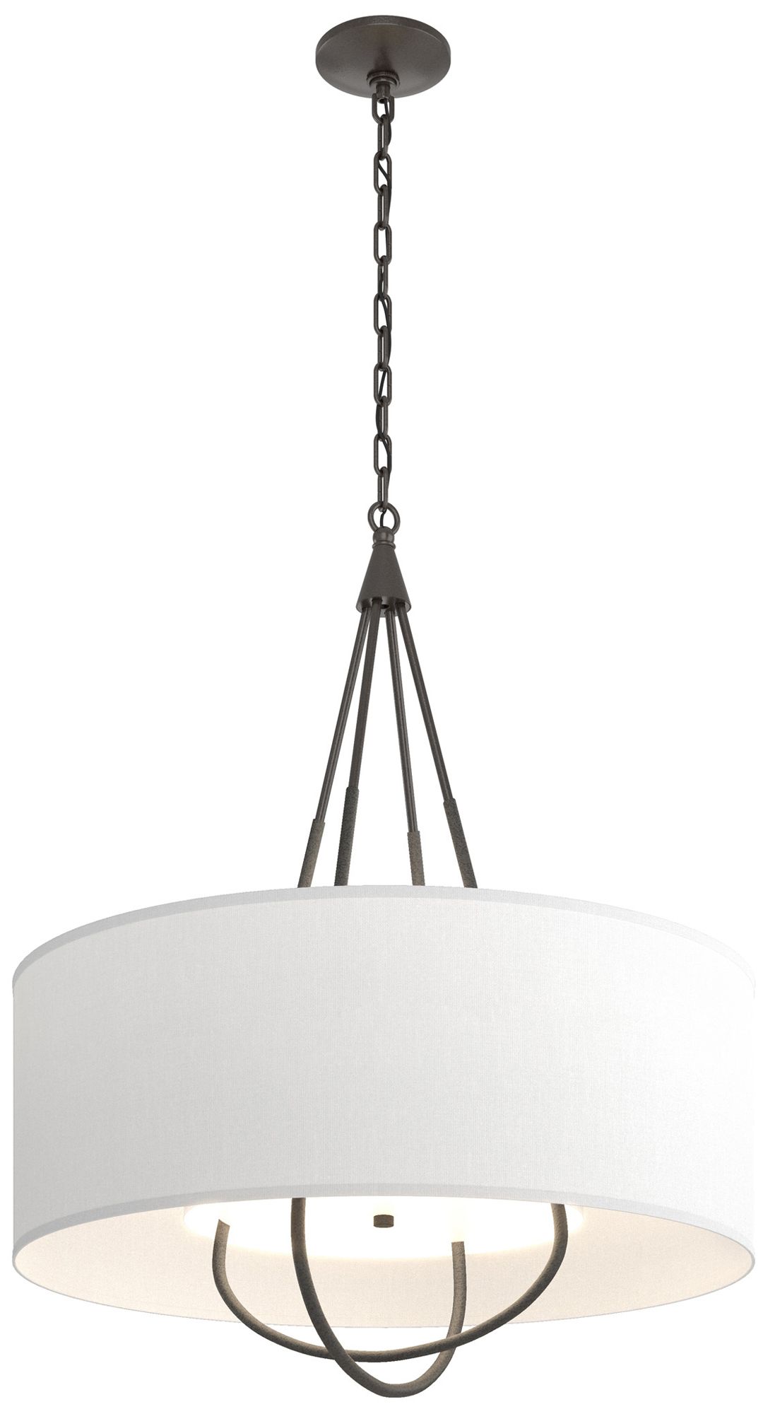 Loop Pendant - Oil Rubbed Bronze - Iron - Anna Shade - Made to Order