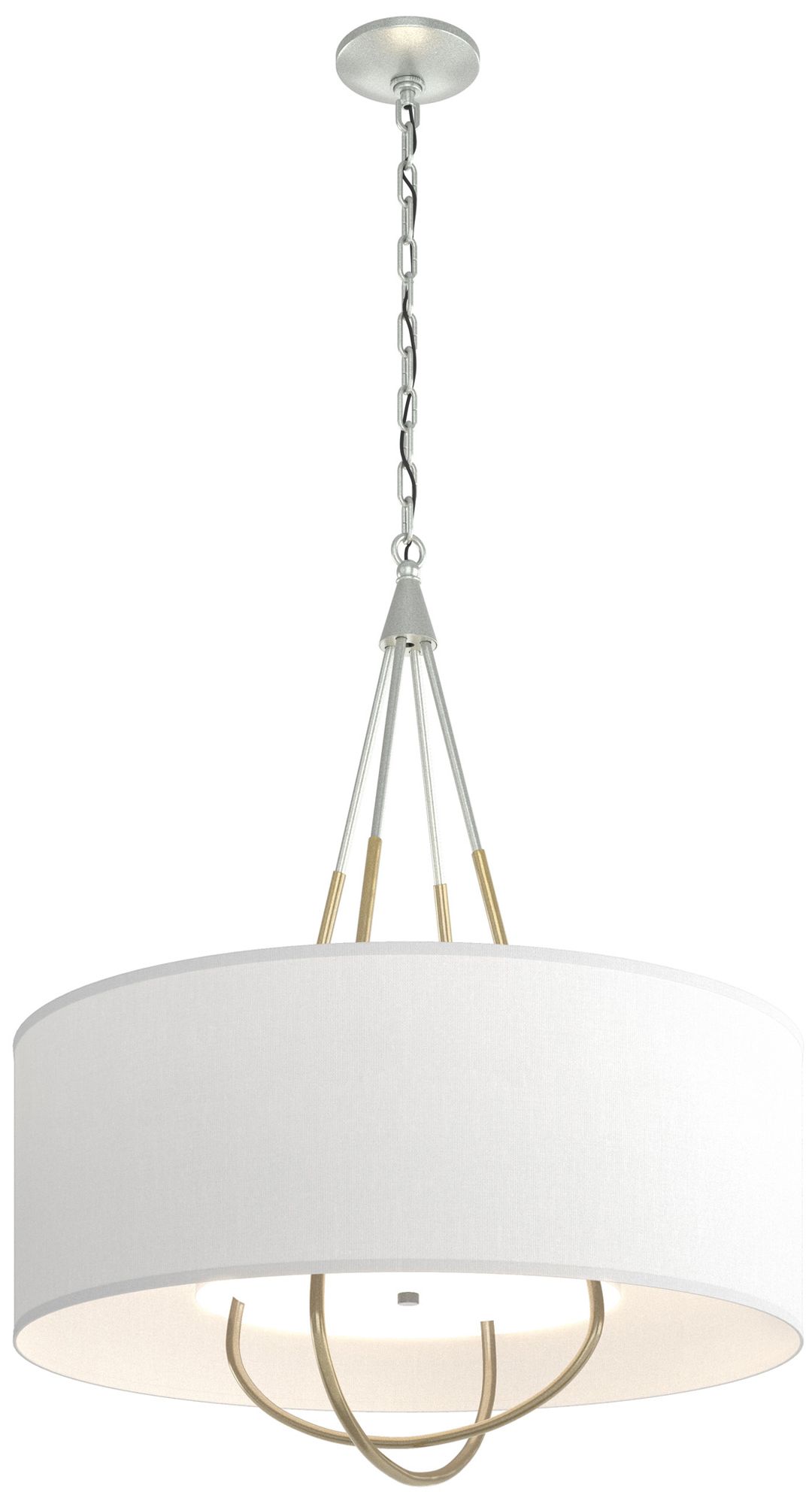 Loop Pendant - Platinum - Modern Brass - Anna Shade - Made to Order