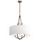 Loop Pendant - Soft Gold Finish - Black Accents - Natural Anna Shade