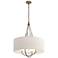 Loop Pendant - Soft Gold Finish - Dark Smoke Accents - Flax Shade