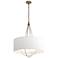 Loop Pendant - Soft Gold Finish - Sterling Accents - Natural Anna Shade
