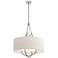 Loop Pendant - Sterling Finish - Dark Smoke Accents - Flax Shade
