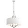 Loop Pendant - Vintage Platinum Finish - Bronze Accents - Natural Shade
