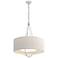 Loop Pendant - Vintage Platinum Finish - Sterling Accents - Flax Shade