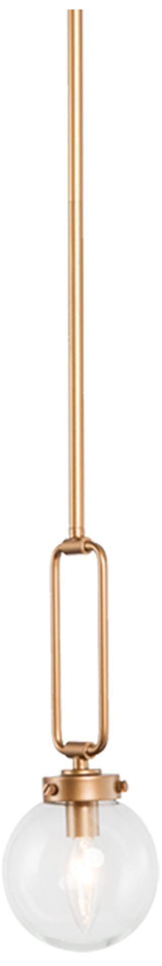 Loope 5.1"W 1-Light Modern Gold Pendant Globe Glass Light