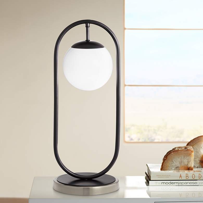 Image 1 Looper 19" High Black LED Accent Table Lamp