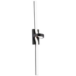 Loophole 34&quot;H x 3.13&quot;W 1-Light Bath Vanity &#38; Wall Light in Bl