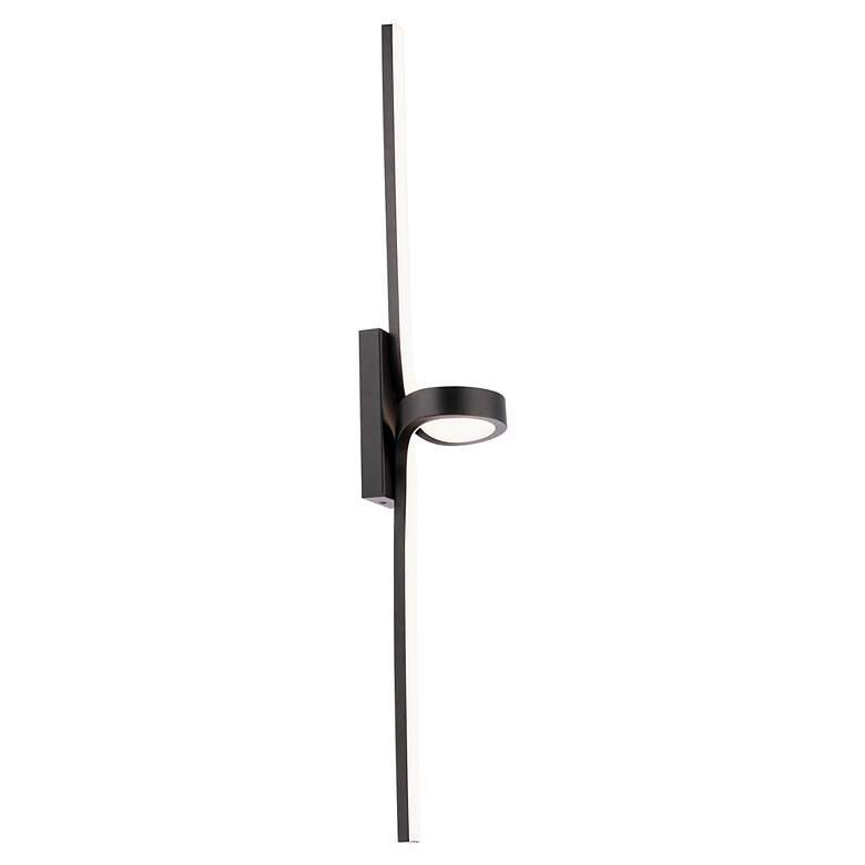 Image 3 Loophole 34"H x 3.13"W 1-Light Bath Vanity & Wall Light in Bl more views