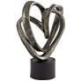 Looping Heart 16 1/2" High Antique Bronze Sculpture