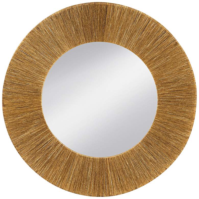 Image 1 Lopez Natural Brown Rope 44" Oversized Round Wall Mirror