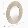 3_Lopez Natural Brown Rope 44" Oversized Round Wall Mirror more views