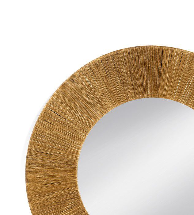 Image 4 Lopez Natural Brown Rope 44" Oversized Round Wall Mirror more views